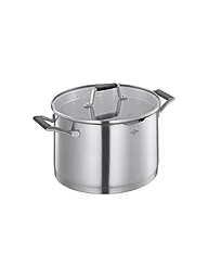 KÜCHENPROFI | Pentola 24cm/6,7l BOLOGNA acciaio inox/nero | Argento