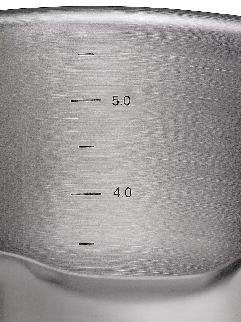 KÜCHENPROFI | Pentola 24cm/6,7l BOLOGNA acciaio inox/nero | Argento