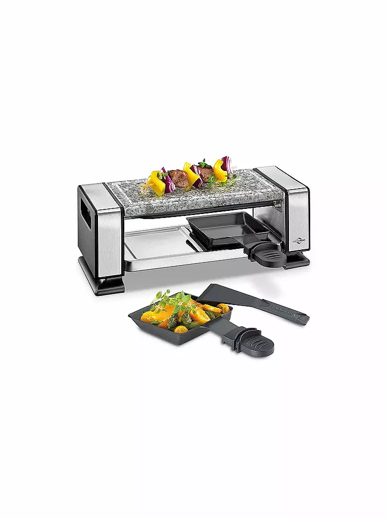 KÜCHENPROFI | Raclette VISTA2 (acciaio inox/marmo) | Argento