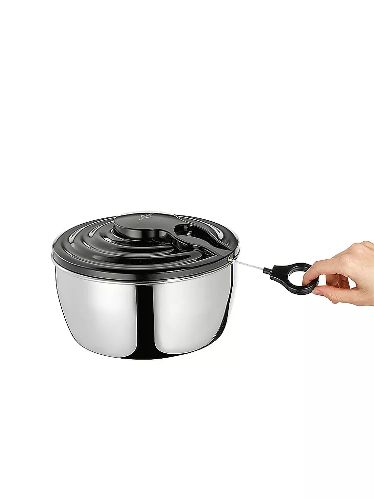 KÜCHENPROFI | Salad Spinner WAVE 24,5 cm in acciaio inox | Argento