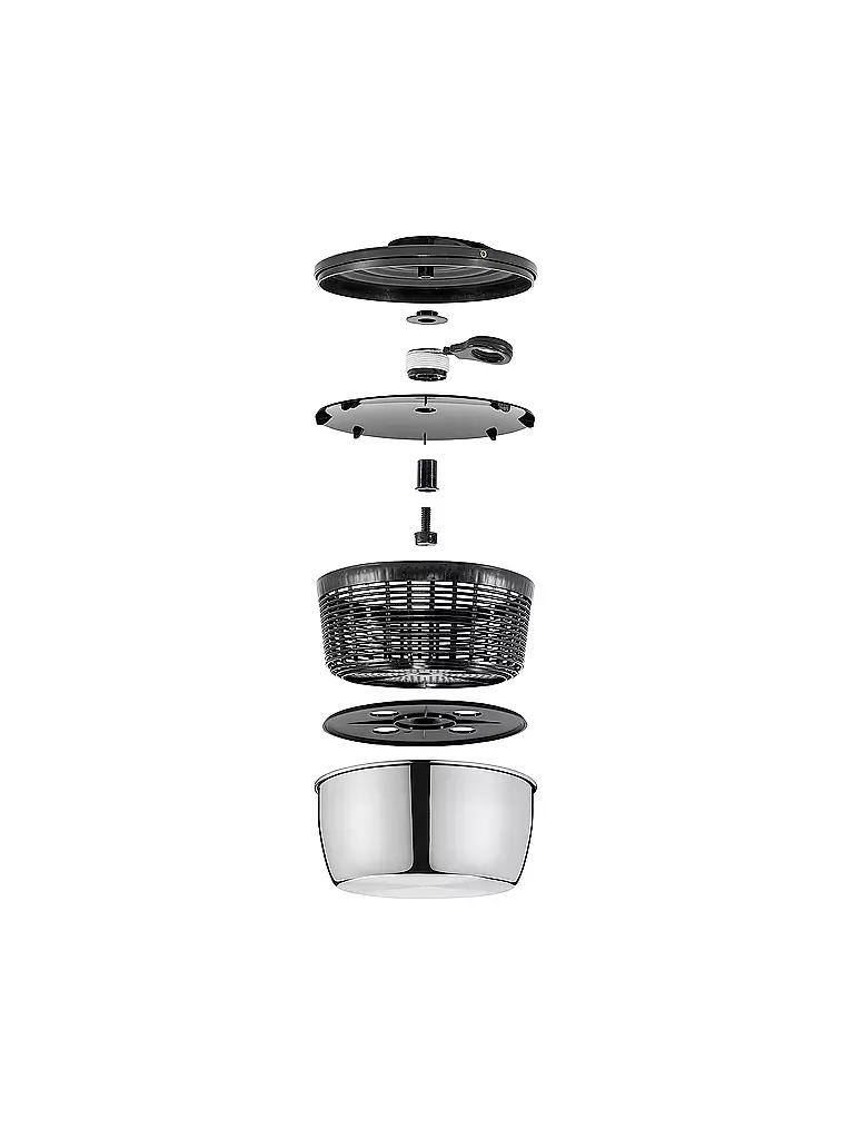 KÜCHENPROFI | Salad Spinner WAVE 24,5 cm in acciaio inox | 