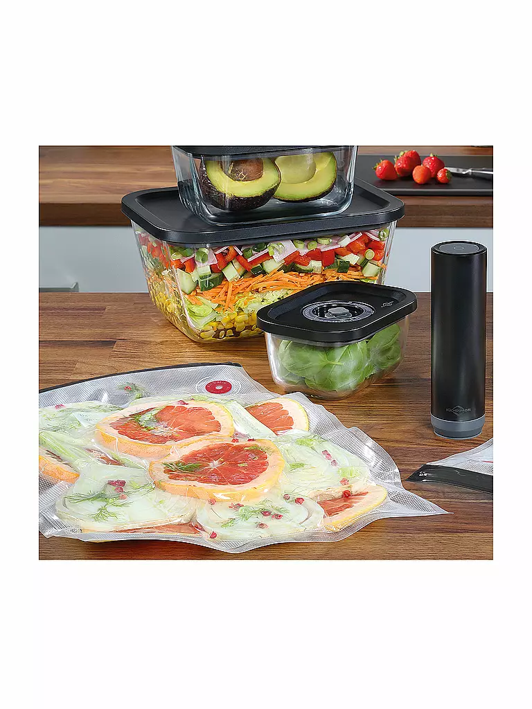 KÜCHENPROFI | Set da 10 sacchetti per sottovuoto 40x28cm EASYFRESH | Nero