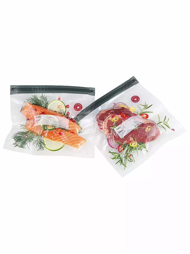 KÜCHENPROFI | Set da 10 sacchetti per sottovuoto 40x28cm EASYFRESH | Nero