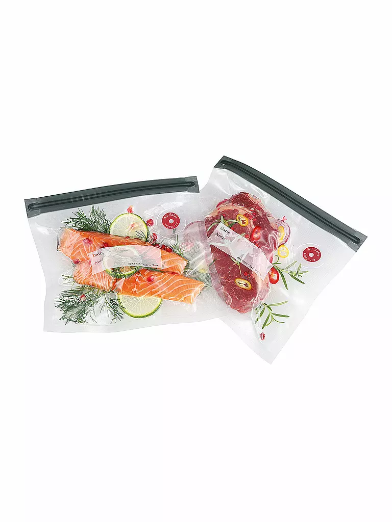 KÜCHENPROFI | Set da 10 sacchetti per sottovuoto 40x28cm EASYFRESH | Nero