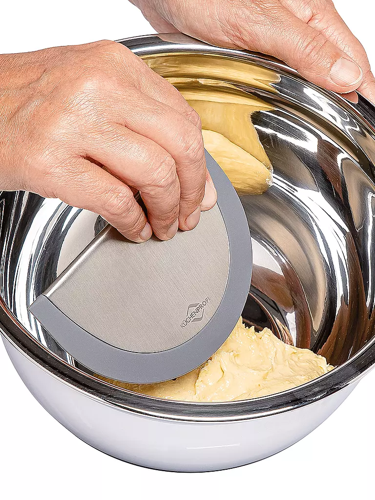 KÜCHENPROFI | Set di raschietti VARIO in silicone grigio / acciaio inox | 