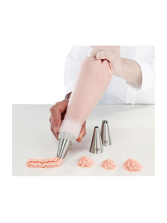 KÜCHENPROFI | Set di sac à poche BAKE 6 pz. Nylon / Acciaio inox