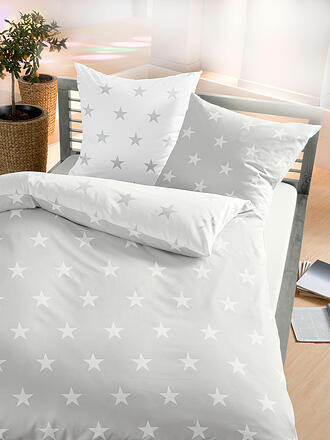 KAEPPEL | Biancheria da letto in flanella 70x90cm/140x200cm STARS Ardesia