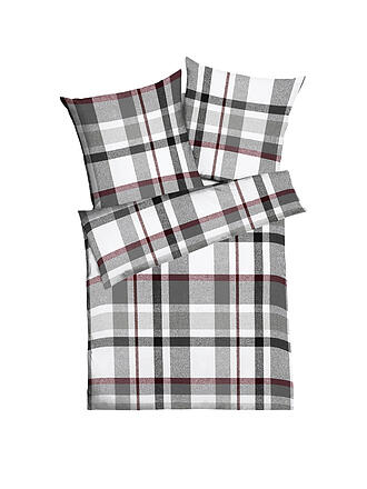 KAEPPEL | Biancheria da letto in flanella MADRAS KARO 70x90cm/140x200cm Rubino
