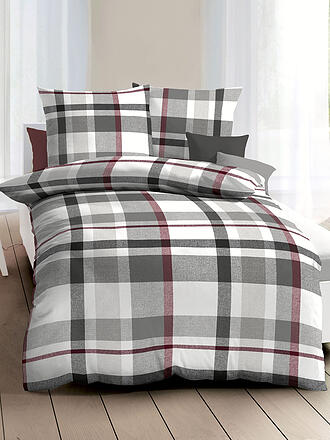 KAEPPEL | Biancheria da letto in flanella MADRAS KARO 70x90cm/140x200cm Rubino
