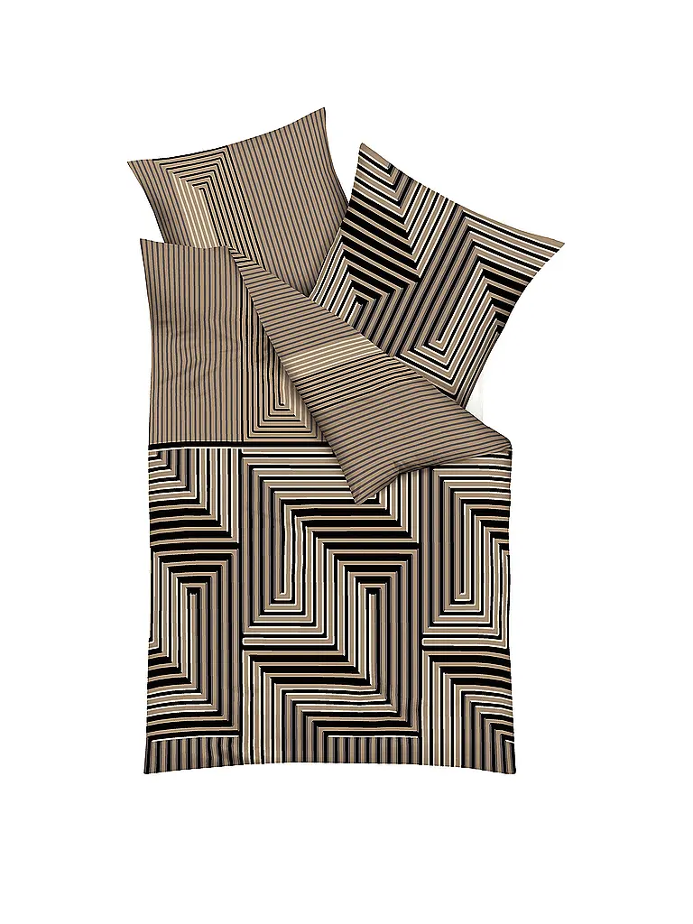 KAEPPEL | Biancheria da letto in flanella 70x90cm/140x200cm ESCAPE Oro | Argento