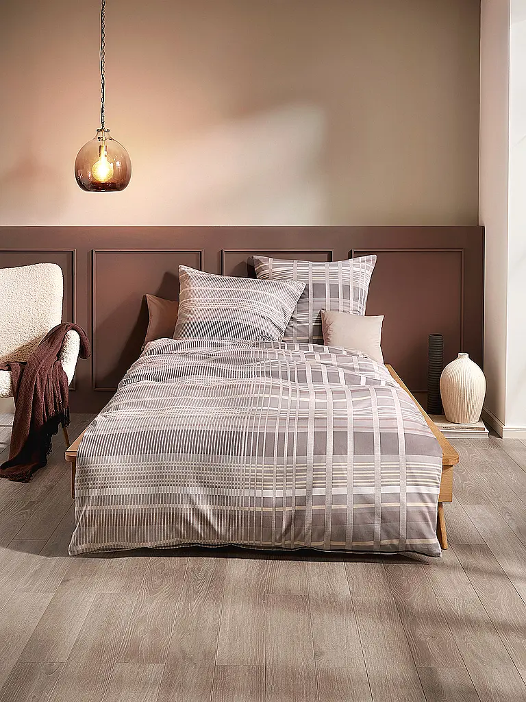 KAEPPEL | Biancheria da letto in flanella 70x90cm/140x200cm JARIN Nougat | Marrone chiaro