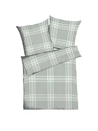 KAEPPEL | Biancheria da letto in flanella 70x90cm/140x200cm PURE Antracite | Verde chiaro