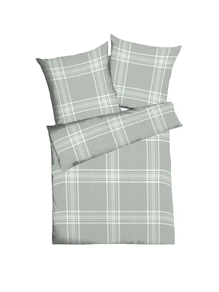 KAEPPEL | Biancheria da letto in flanella 70x90cm/140x200cm PURE Verde | Verde chiaro
