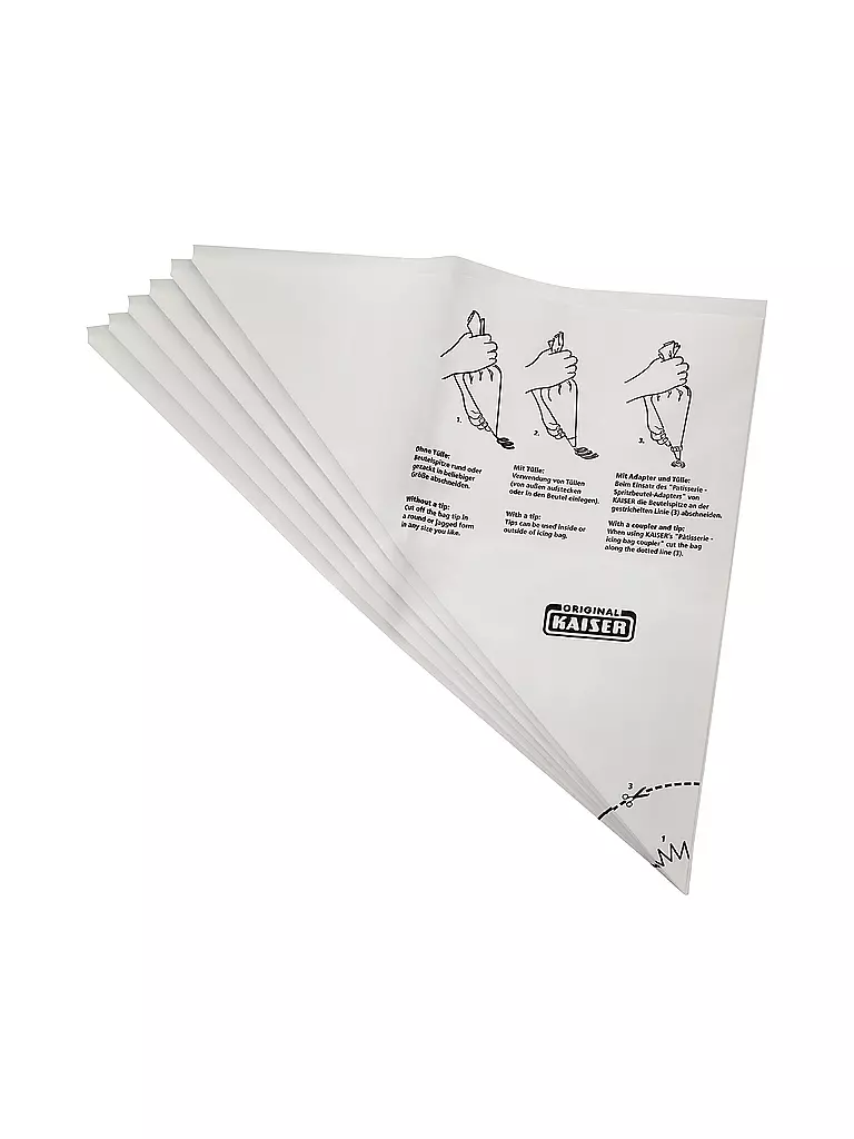 KAISER | Sac à poche monouso 6 pz. | Bianco