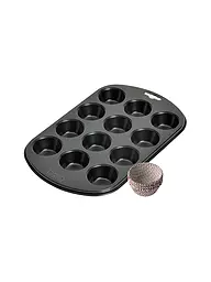 KAISER | Teglia per 12 muffin X-MAS antiaderente | Nero