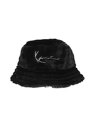 KARL KANI | Cappello da pescatore - Bucket Hat effetto pelliccia | Nero
