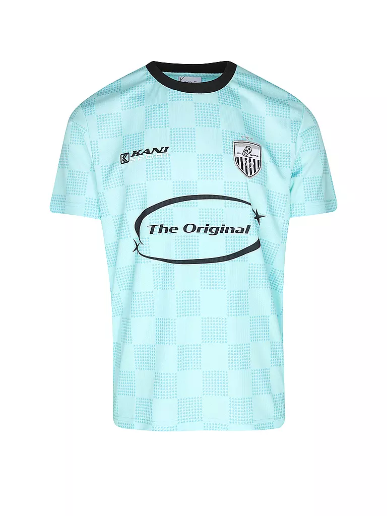 KARL KANI | T-Shirt SPORT STAR CHECK TRIKOT | Blu chiaro