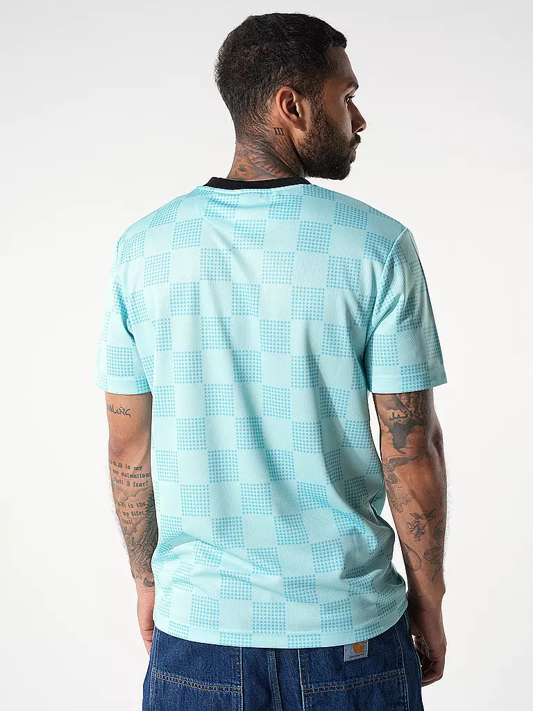 KARL KANI | T-Shirt SPORT STAR CHECK TRIKOT | Blu chiaro