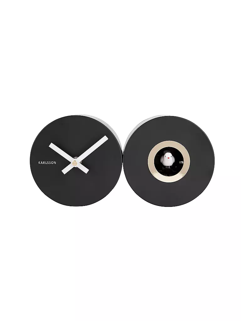 KARLSSON | Orologio da parete CUCKOO DUO Nero | 