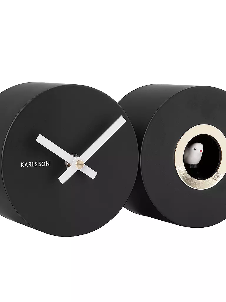 KARLSSON | Orologio da parete CUCKOO DUO Nero | 