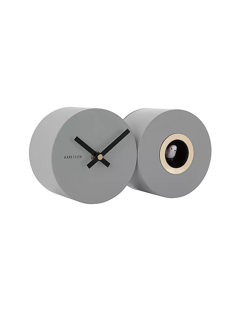 KARLSSON | Wanduhr CUCKOO DUO Grey | Grigio chiaro