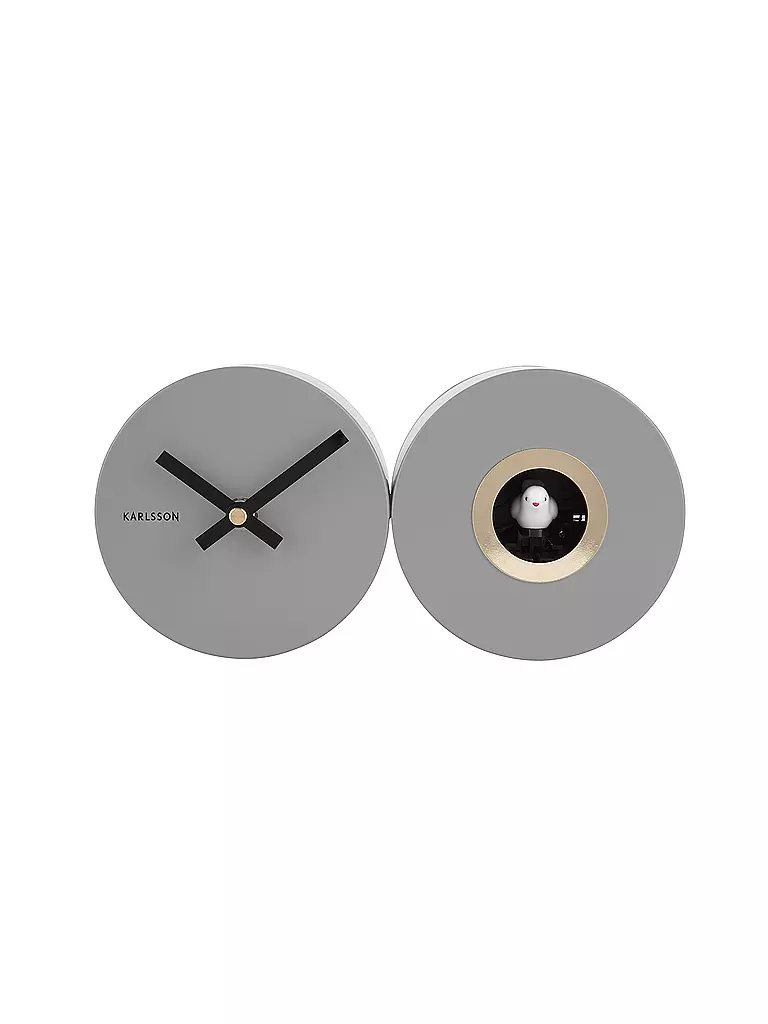 KARLSSON | Wanduhr CUCKOO DUO Grey | Grigio chiaro