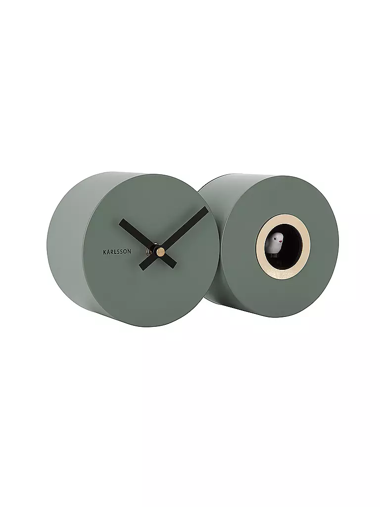 KARLSSON | Wanduhr CUCKOO DUO Jungle Green | Verde scuro