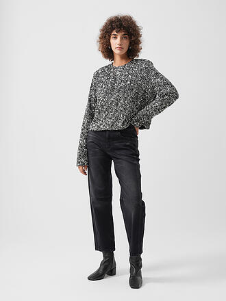 KARO KAUER | Nome prodotto: Langarmshirt SEQUINS SILVER