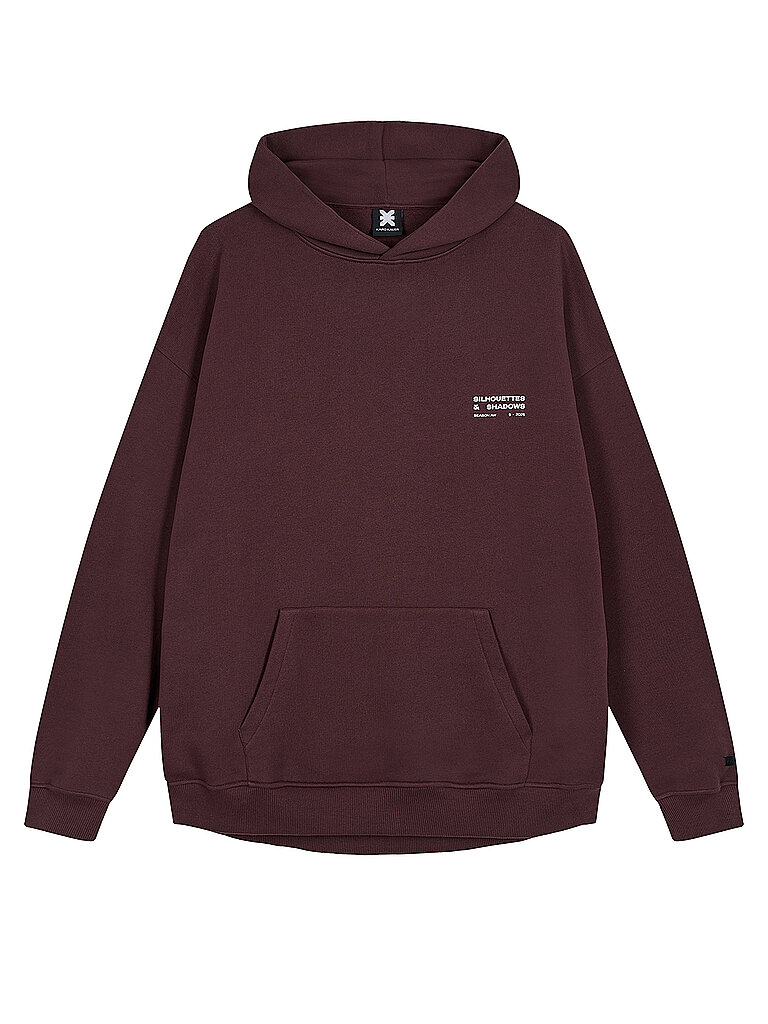 Felpa con cappuccio - Hoodie rosso scuro XL