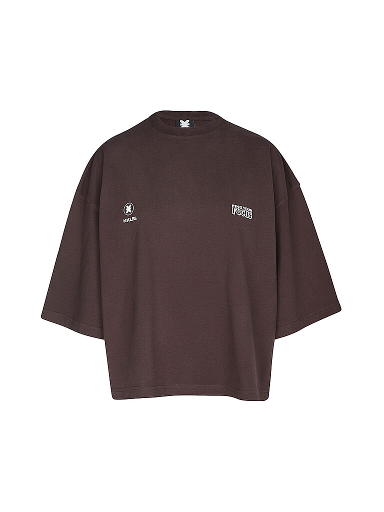 T-Shirt Cropped Fit marrone L