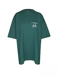 KARO KAUER | T-Shirt Oversized Fit GOOD FORTUNE | Verde scuro