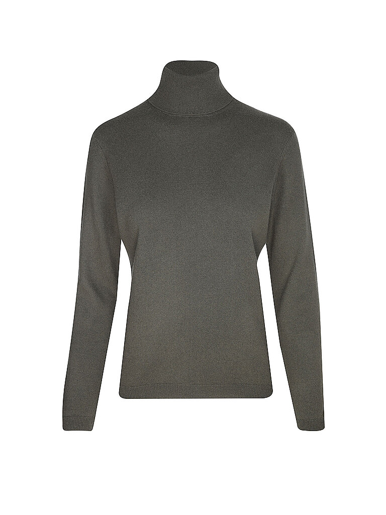 Pullover in cashmere oliva XS