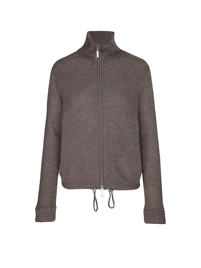 Cardigan in cashmere a maglia marrone M