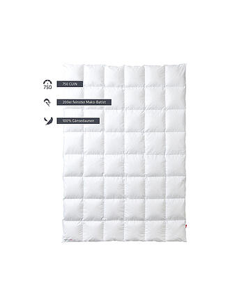 KAUFFMANN | Piumino a cassettoni "Premium 750" 140x220cm (580g caldo)