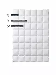 KAUFFMANN | Piumino a cassettoni "Premium 750" 140x200cm 530g Caldo | Bianco