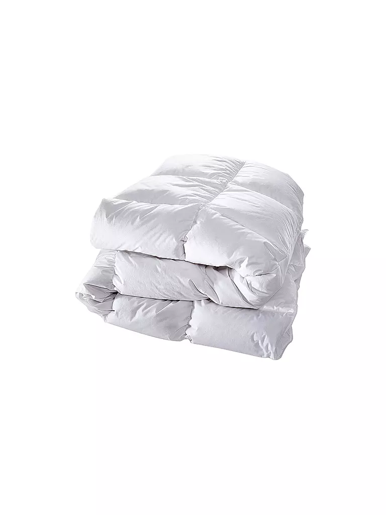 KAUFFMANN | Piumino a cassettoni "Superior" 200x200cm (930g Caldo) | Bianco