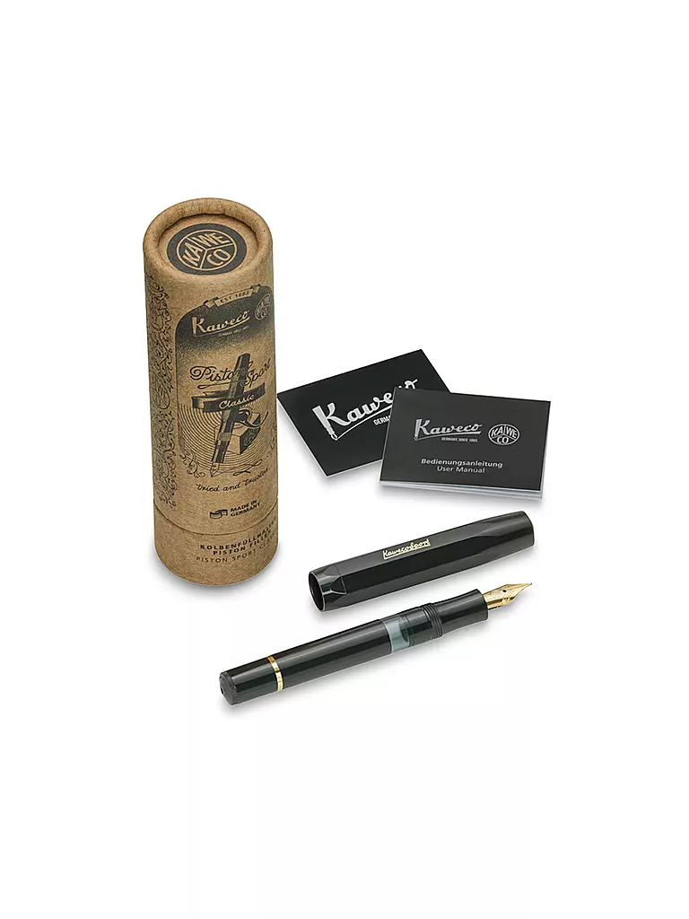 KAWECO | Penna stilografica Piston Sport Classic Nero/Oro F | 