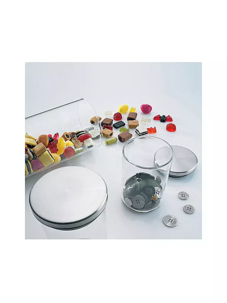 KELA | Barattolo BAKER 0,6l vetro / acciaio inox | Trasparente