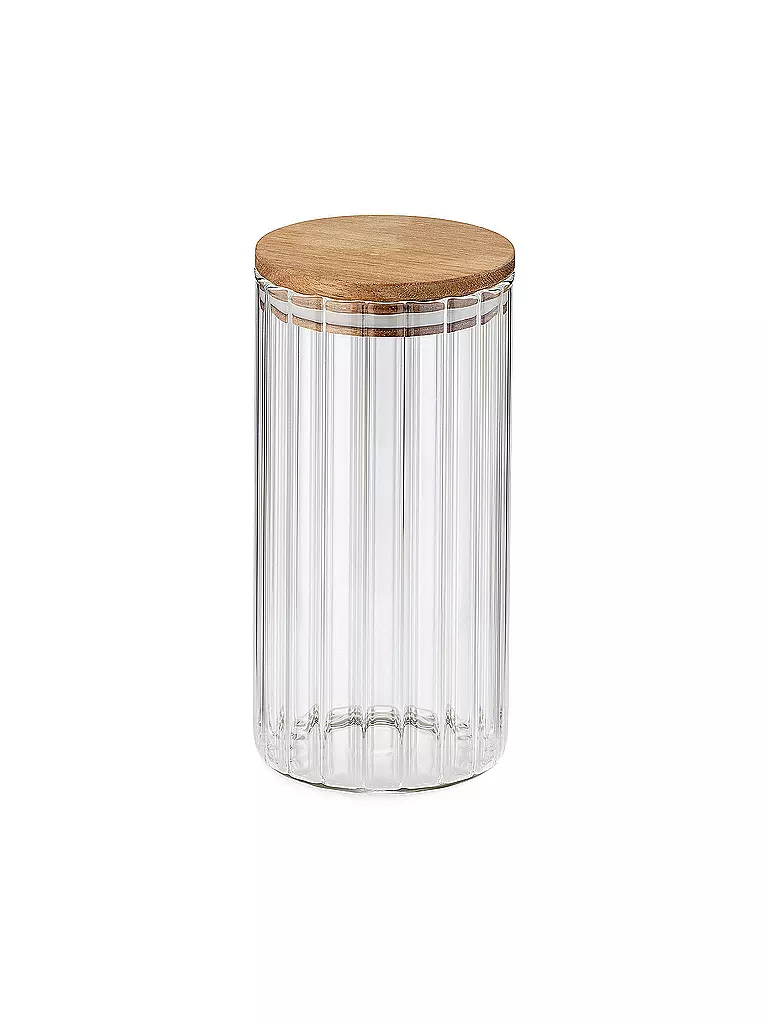 KELA | Barattolo DOROTHEA 0,9 l vetro / acero | Trasparente