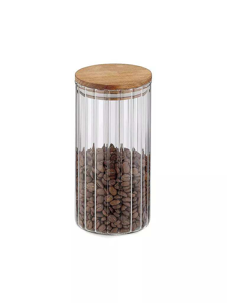 KELA | Barattolo DOROTHEA 0,9 l vetro / acero | Trasparente