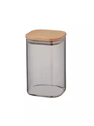 KELA | Barattolo per alimenti 1,1 l NEA vetro/faggio | Grigio