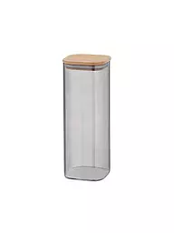 KELA | Barattolo per alimenti 2l NEA vetro/faggio | Grigio