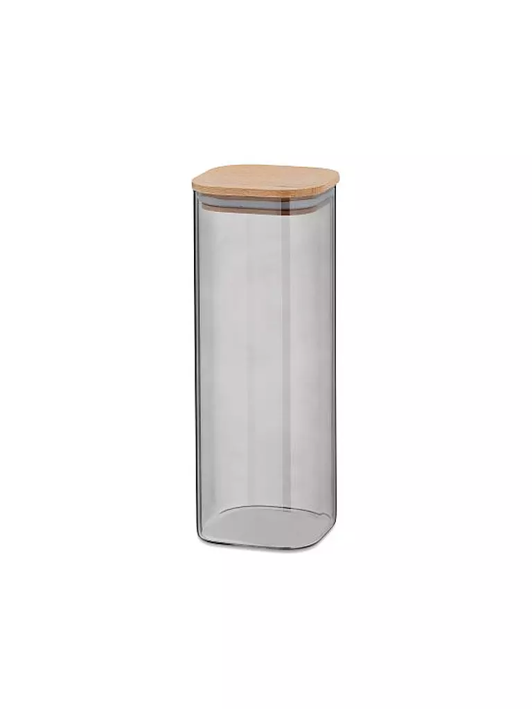 KELA | Barattolo per alimenti 2l NEA vetro/faggio | Grigio