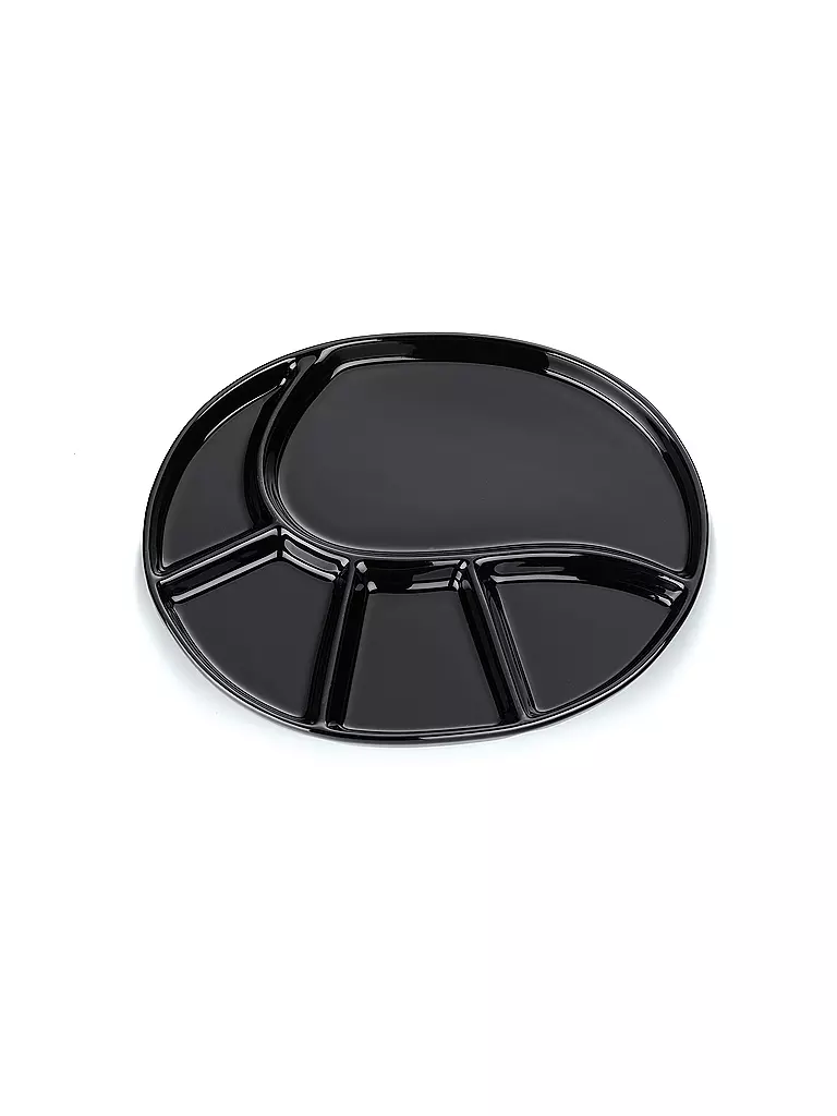 KELA | Piatto da fonduta Vroni nero | Nero