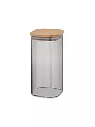 KELA | Vaso per alimenti 1,5 l NEA vetro/faggio | Grigio