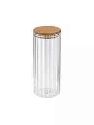 KELA | Vaso per alimenti DOROTHEA 1,1 l vetro / acero | Trasparente