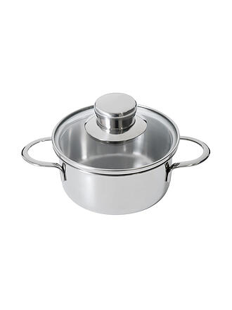 KELOMAT | MINI Casseruola con coperchio in vetro 12 cm acciaio inox