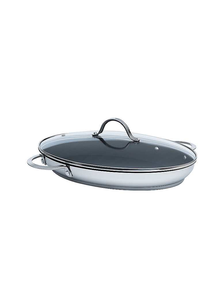 Perfekt Fischpfanne Induktion 38/26 con coperchio argento