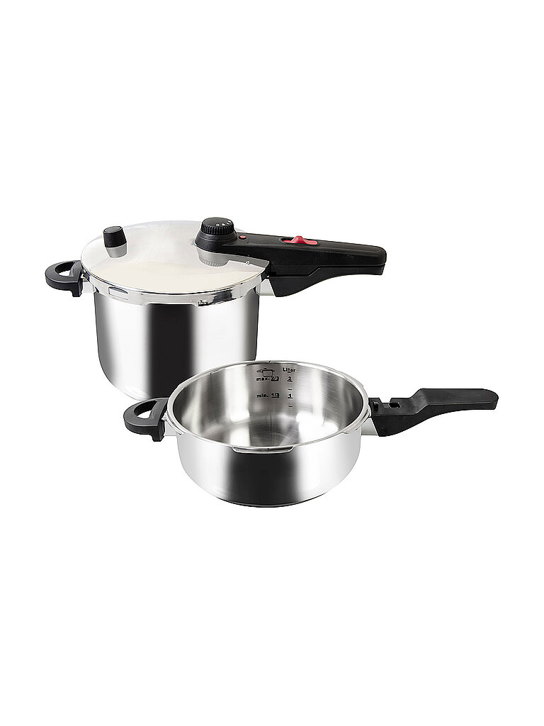 Set pentola a pressione Alfa 22cm 6l INDUZIONE argento