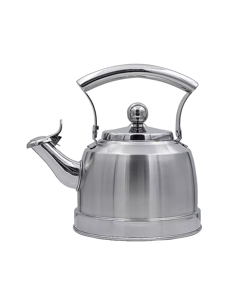 KELOMAT | Bollitore con fischio 1,5l Comfort in acciaio inox | Argento